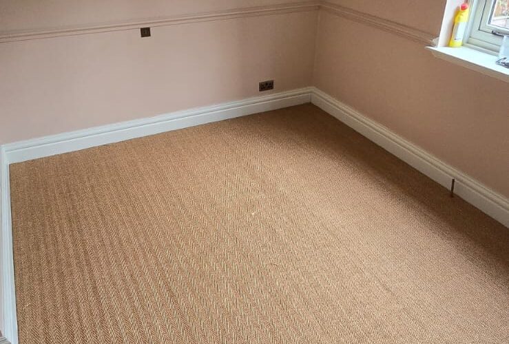 Sisal Herringbone Fitted to Bedroom